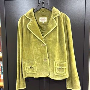 Washable suede suit jacket. Never worn.